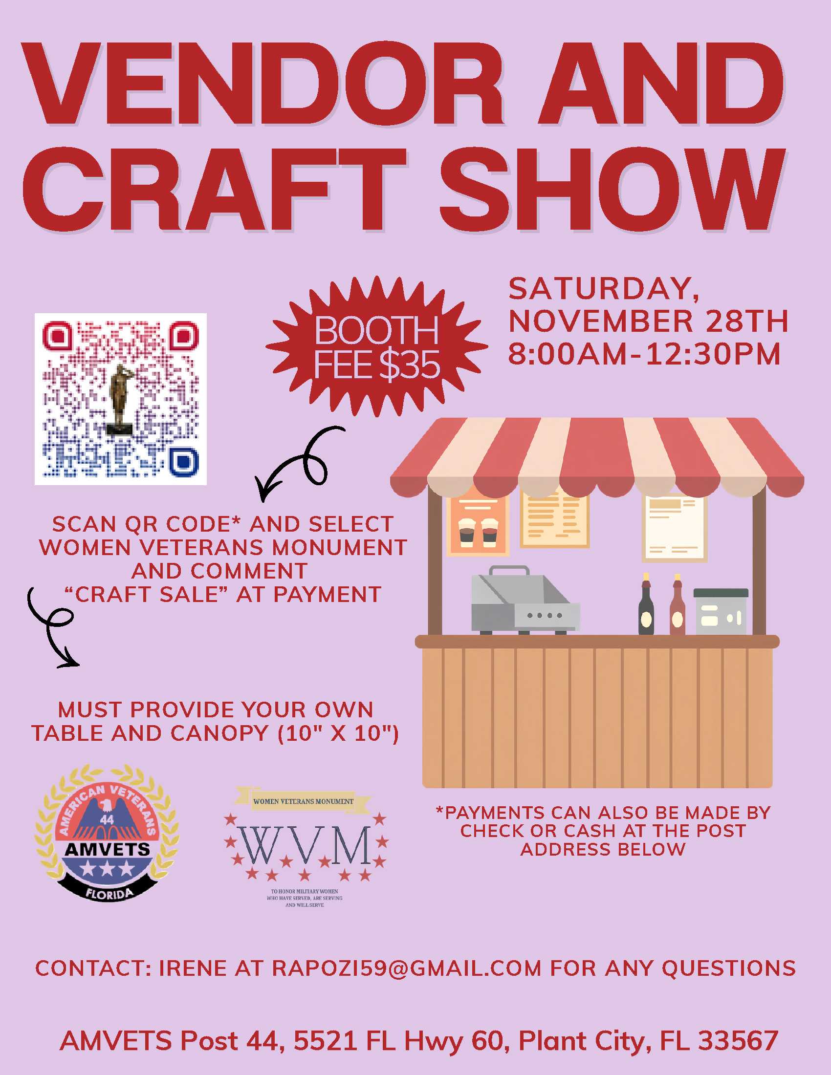 2026-1128  08:00-12:00 Post 44 Vendor & Craft Show